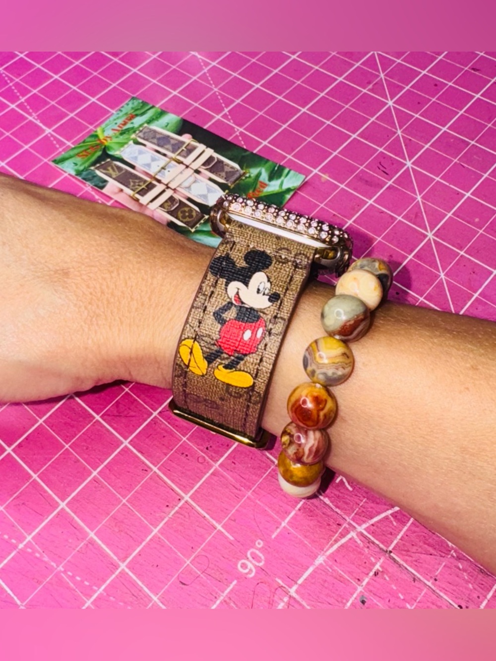 ❤️ GG Disney Apple Watch band Handmade ♻️ Custom made-by-order! - Picture 4 of 15
